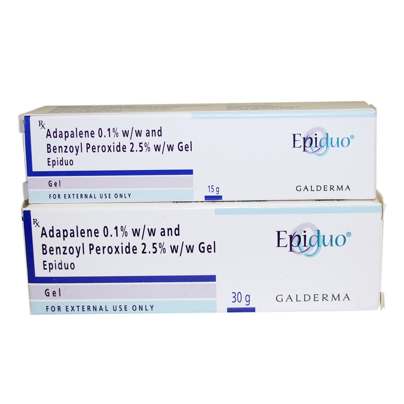 Epiduo Gel 0.1% 15g and 30g comparison